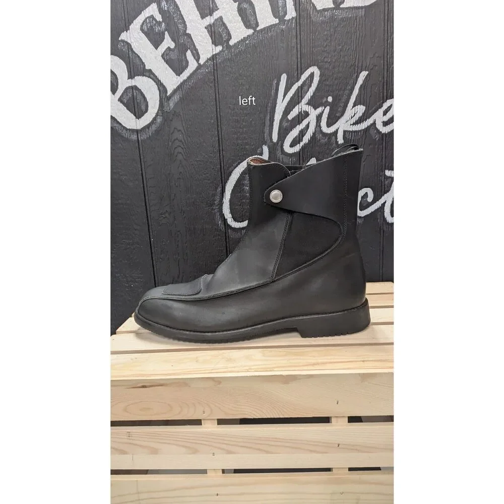 BMW Motorrad Black Leather Motorcycle Riding Touring Boots Men's US 15 EU 48